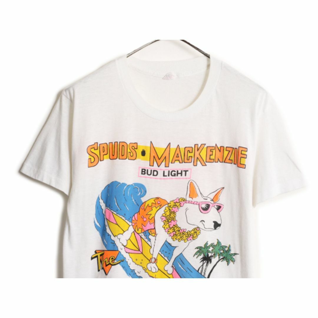 80s バドワイザー ドッグ イラスト プリント Tシャツ メンズ L 80s バドワイザー ドッグ イラスト プリント Tシャツ メンズ L
