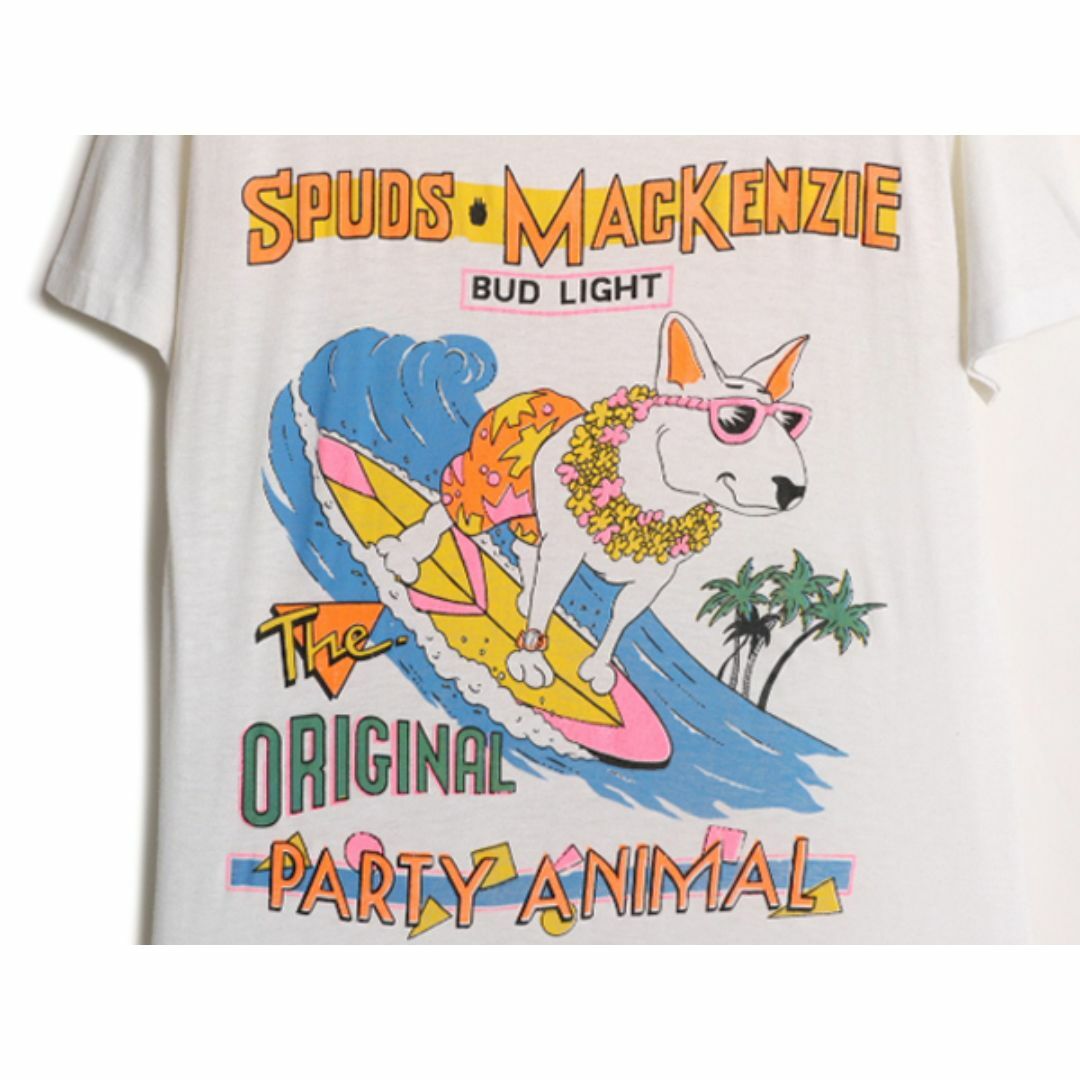 80s バドワイザー ドッグ イラスト プリント Tシャツ メンズ L 80s バドワイザー ドッグ イラスト プリント Tシャツ メンズ L