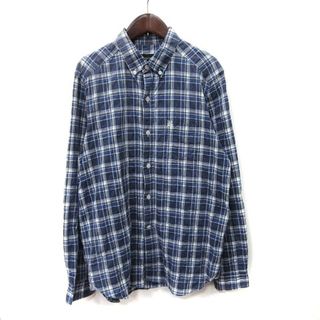 バックチャンネル(Back Channel)のバックチャンネル シャツ ボタンダウン 長袖 チェック 麻混 M マルチカラー(シャツ)