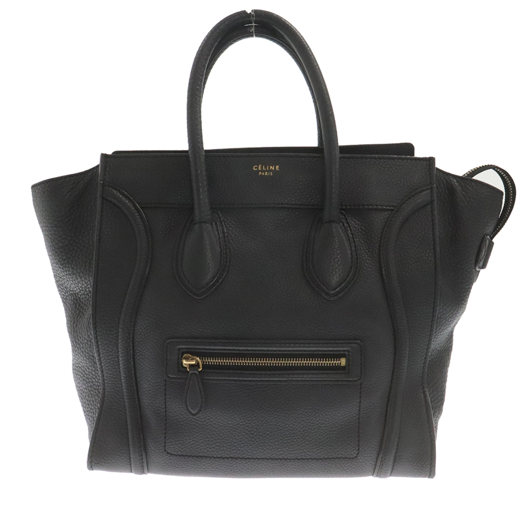 CELINE - CELINE セリーヌ Luggage Mini Shopper ラゲージ ミニショッパー レザーハンドバッグ F-MM-0161 ブラック