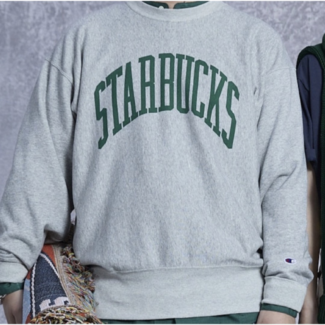 Starbucks - STARBUCKS BEAMS CHAMPION クルーネック スウェット Starbucks - STARBUCKS BEAMS CHAMPION クルーネック スウェット