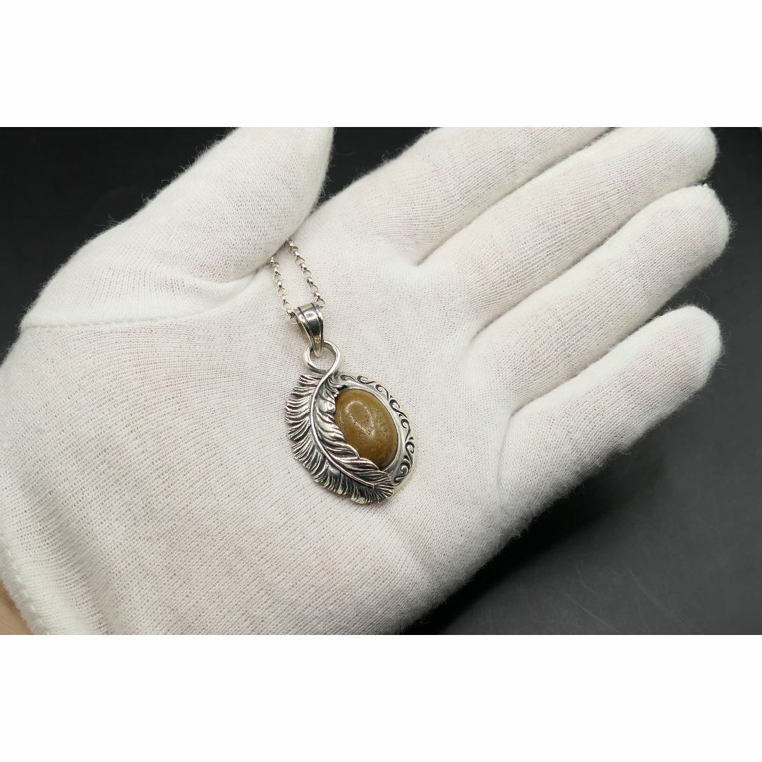 美品 SAAD サード ピーターサイト フェザー ネックレス 美品 SAAD サード ピーターサイト フェザー ネックレス