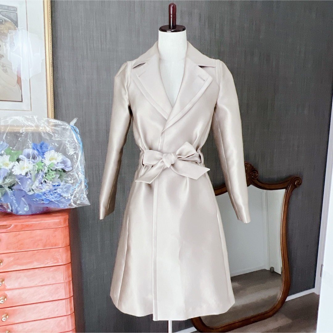 美品 GIORGIOARMANI ジョルジオアルマーニ コート シルク サテン 美品 GIORGIOARMANI ジョルジオアルマーニ コート シルク サテン