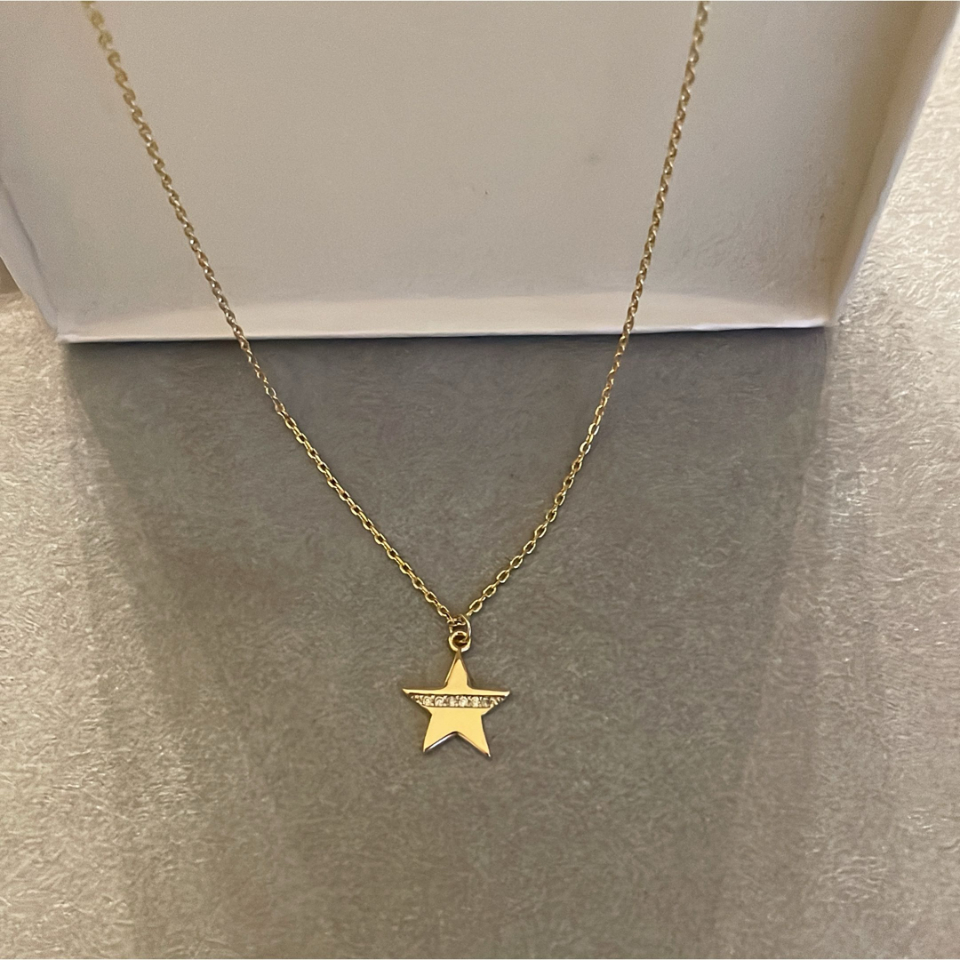ete - 願い星 ダイヤモンドゴールド星ネックレス ゴールド14K ete - 願い星 ダイヤモンドゴールド星ネックレス ゴールド14K