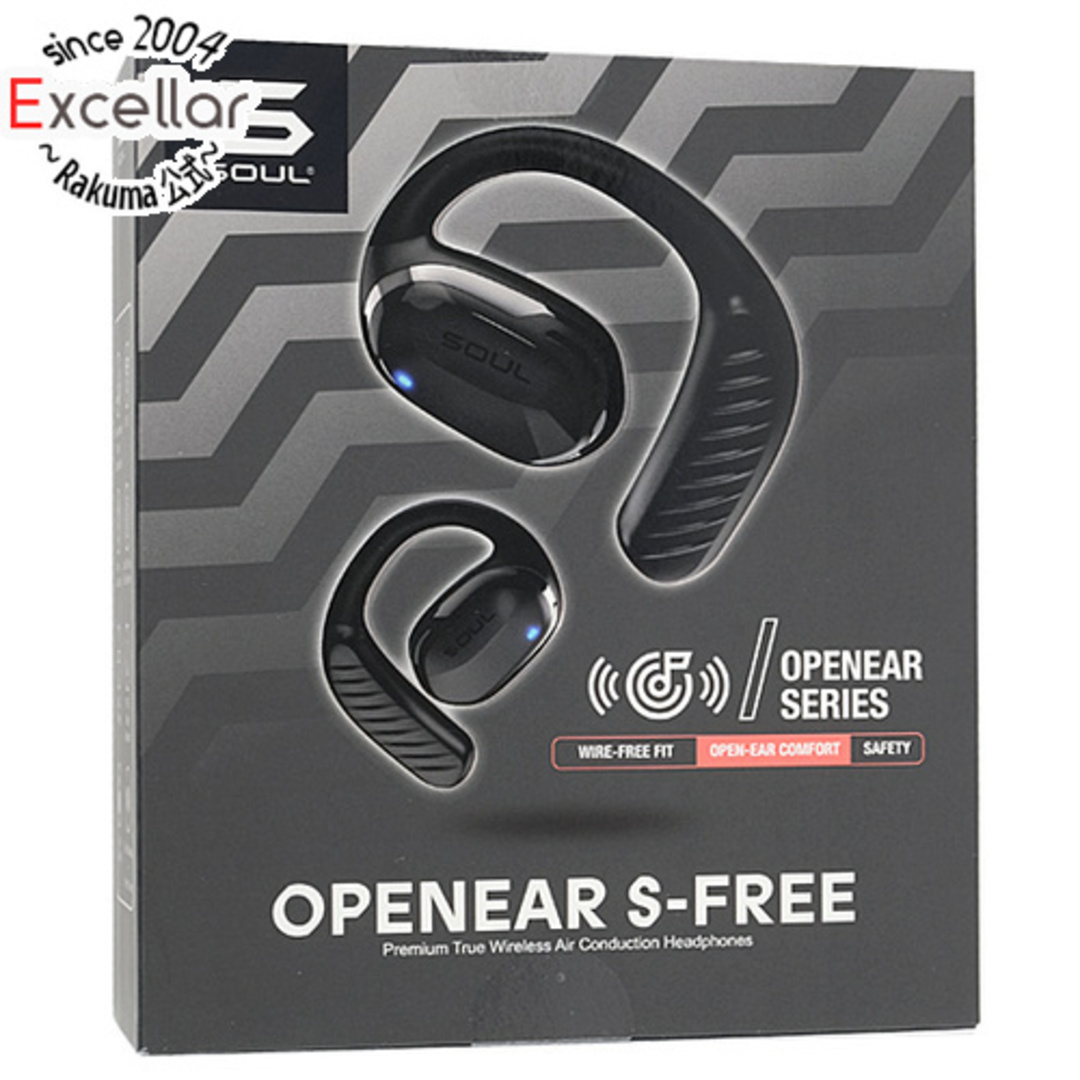555SOUL(トリプルファイブソウル)のSOUL 完全ワイヤレスイヤホン OPENEAR S-FREE SO79BK Black スマホ/家電/カメラのオーディオ機器(ヘッドフォン/イヤフォン)の商品写真