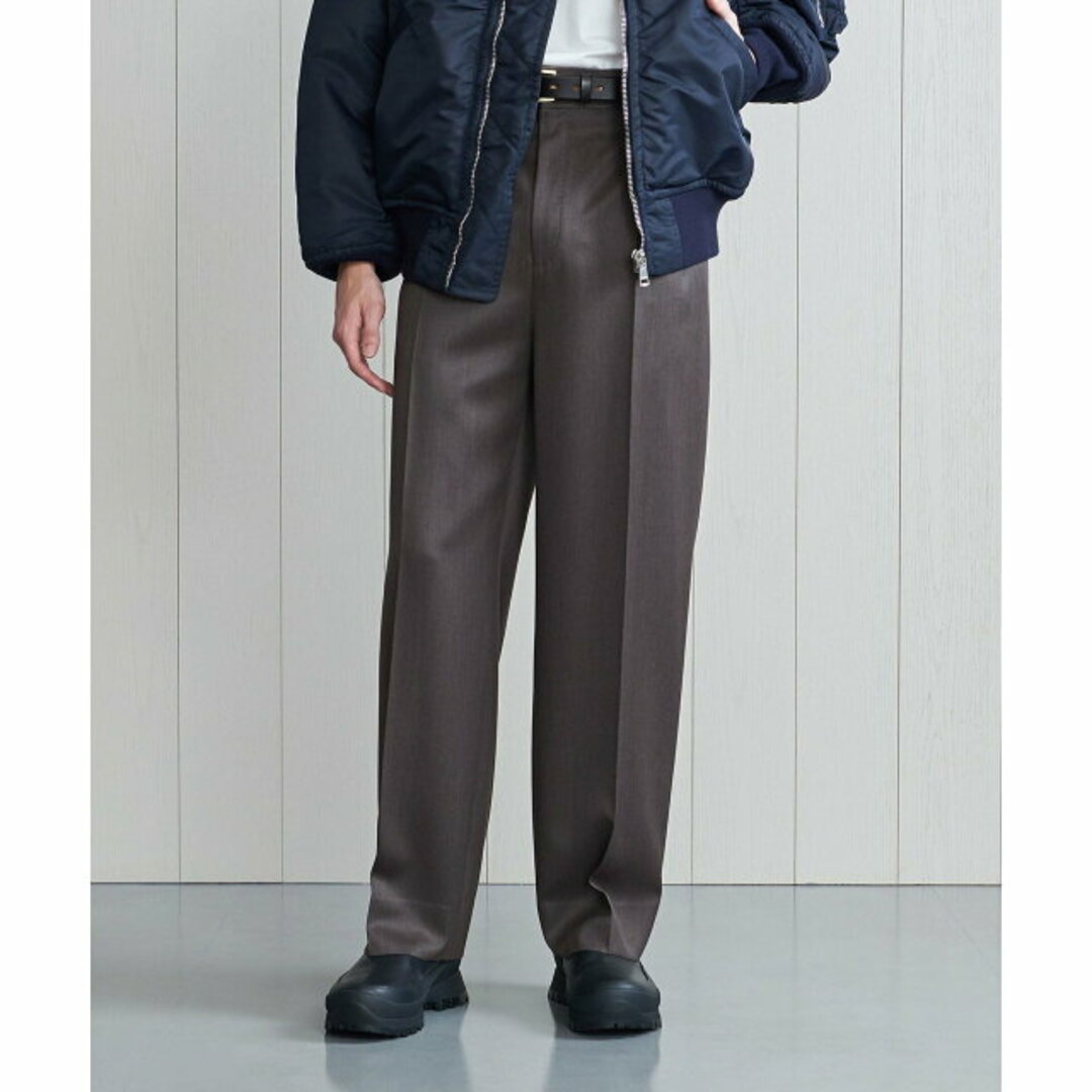 BEAUTY&YOUTH UNITED ARROWS - 【DK.BROWN】<H>ウール ギャバ 2プリーツ ワイド パンツ