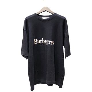 　バーバリーズ BURBERRYS' ヴィンテージロゴ刺繍Tシャツ ネイビー コットン メンズ 半袖Ｔシャツ(Tシャツ/カットソー(半袖/袖なし))
