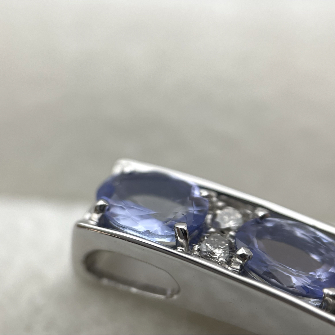 k18WG タンザナイト0.99ct ダイヤ0.08ct ペンダントトップ k18WG タンザナイト0.99ct ダイヤ0.08ct ペンダントトップ