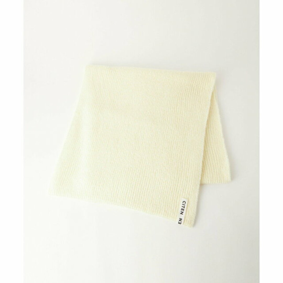【OFF WHITE】<CITEN>リブニットストール レディースのファッション小物(マフラー/ショール)の商品写真