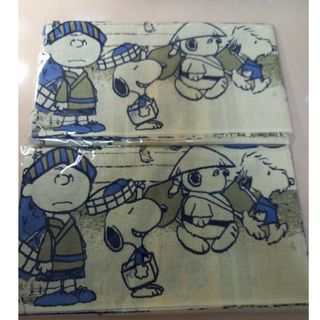 スヌーピー歌川広重　東海道五拾三次之内 日本橋 朝之景　手ぬぐい　ハンカチ　2枚(キャラクターグッズ)