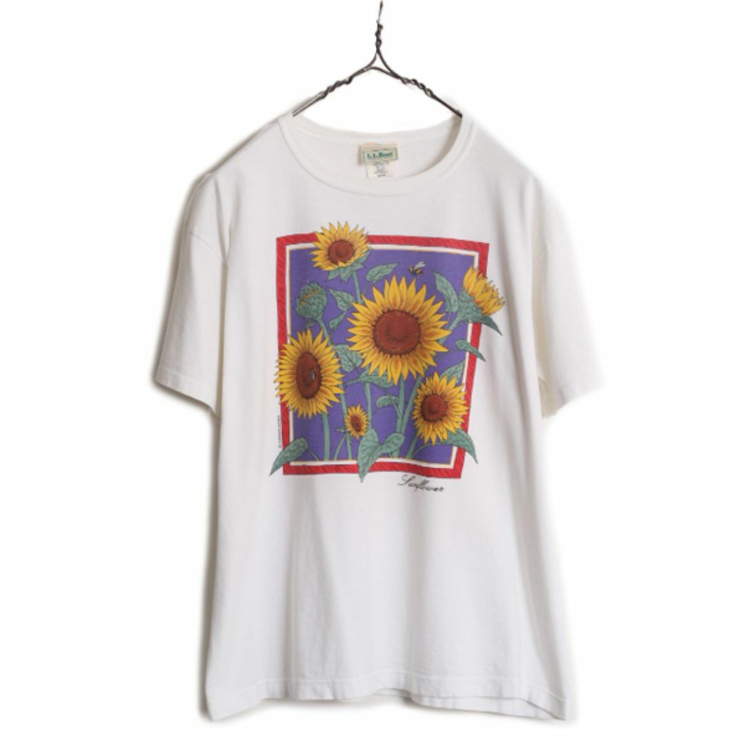 100%正規品 L.L.Bean - 80s USA製 エルエルビーン ひまわり アート イラスト 女性用