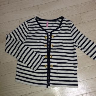 ZARA系ボーダージャケット(ノーカラージャケット)