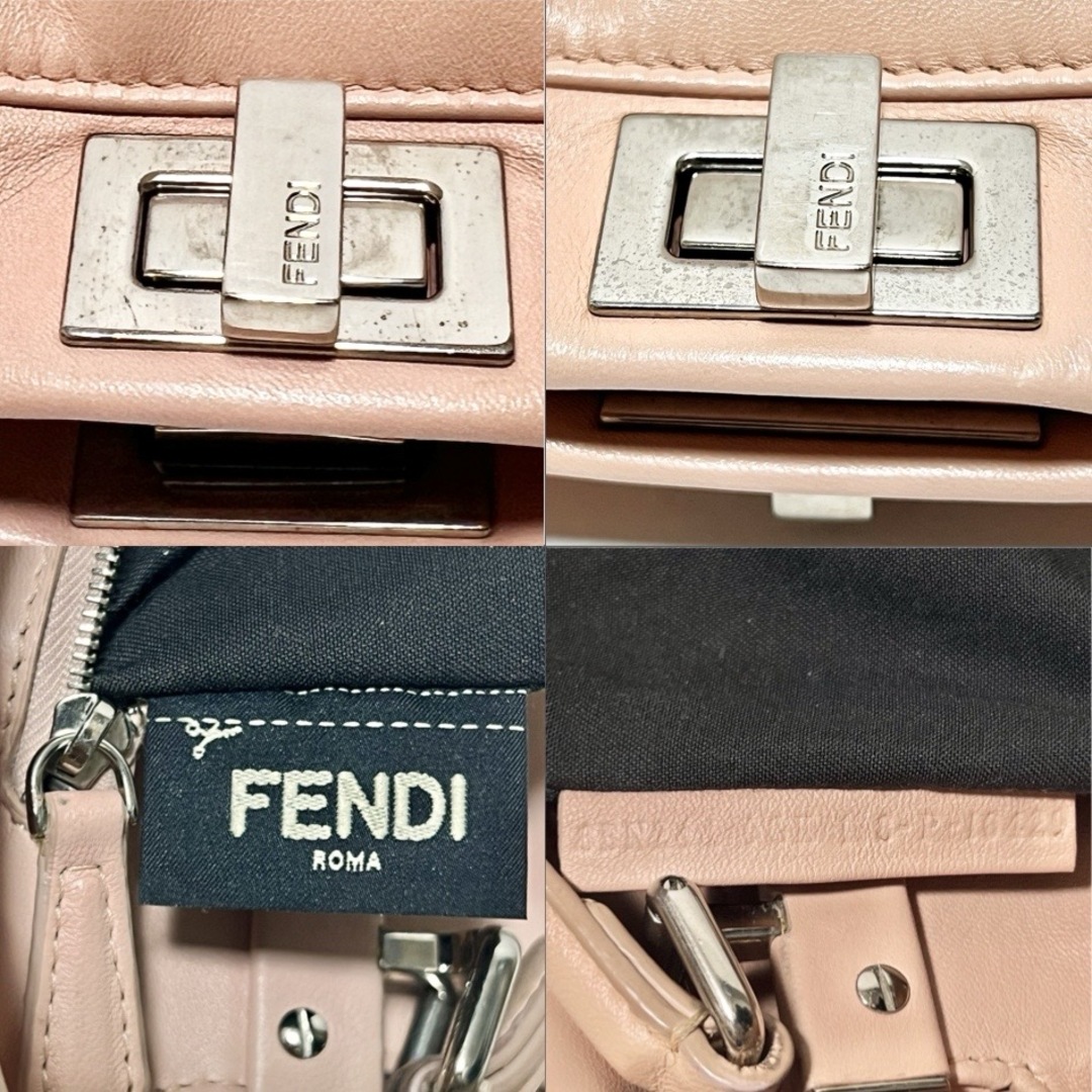 FENDI - FENDI フェンディ ピーカブー ミニ レザー フラワー FENDI - FENDI フェンディ ピーカブー ミニ レザー フラワー