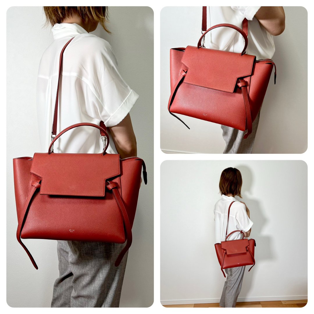 CELINE - 秋冬カラー CELINE ベルトバッグミニ ハンドバッグ CELINE - 秋冬カラー CELINE ベルトバッグミニ ハンドバッグ