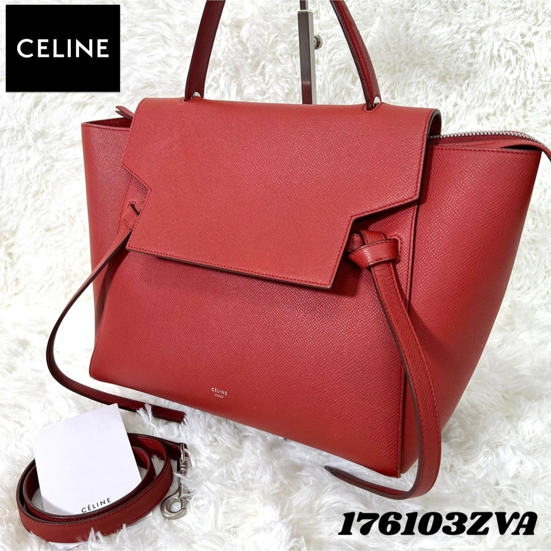 CELINE - 秋冬カラー CELINE ベルトバッグミニ ハンドバッグ CELINE - 秋冬カラー CELINE ベルトバッグミニ ハンドバッグ