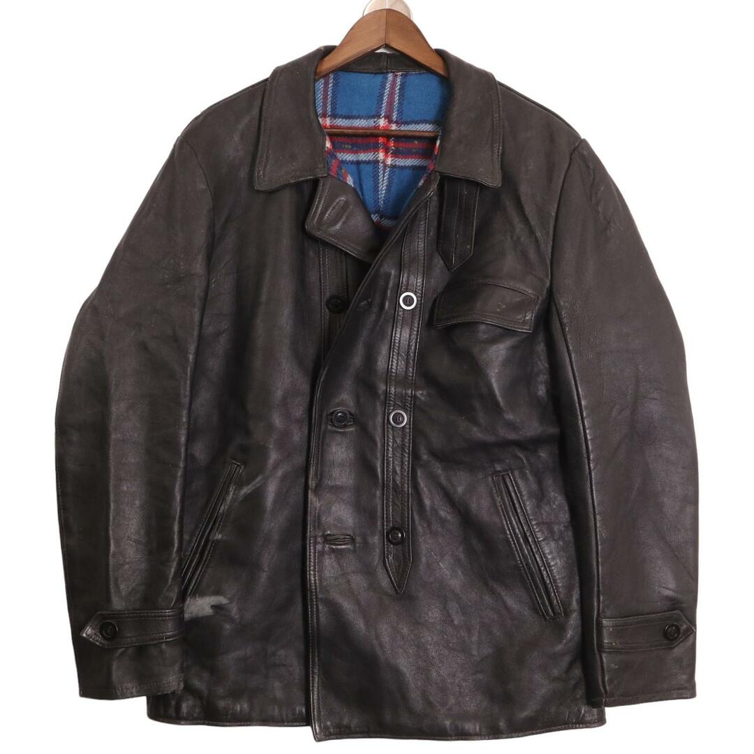 70年代 フランス製 GVF コルビジェジャケット レザー 70年代 フランス製 GVF コルビジェジャケット レザー