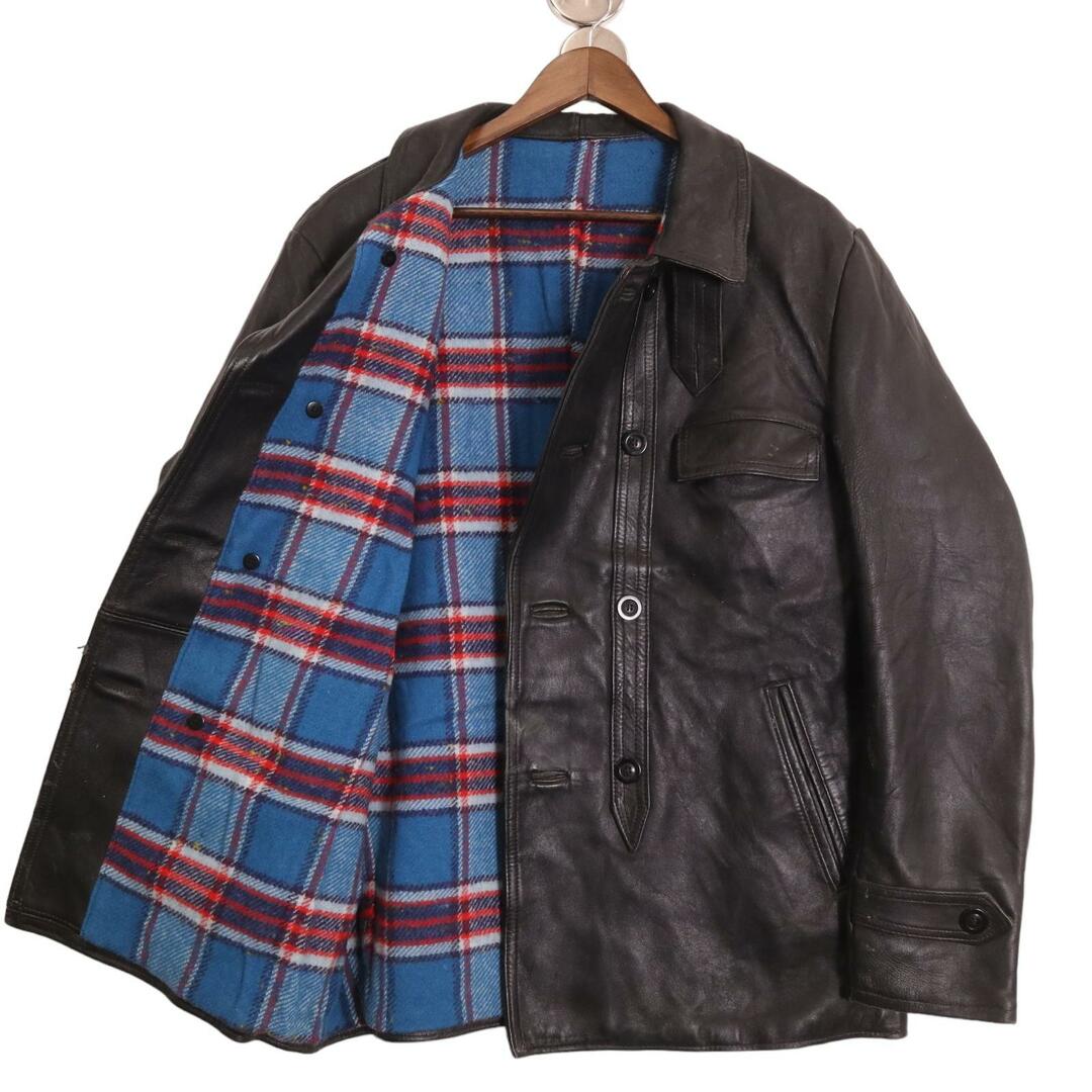 70年代 フランス製 GVF コルビジェジャケット レザー 70年代 フランス製 GVF コルビジェジャケット レザー