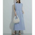 【L.BLUE】【COMPACT】ウエストドロストワンピース