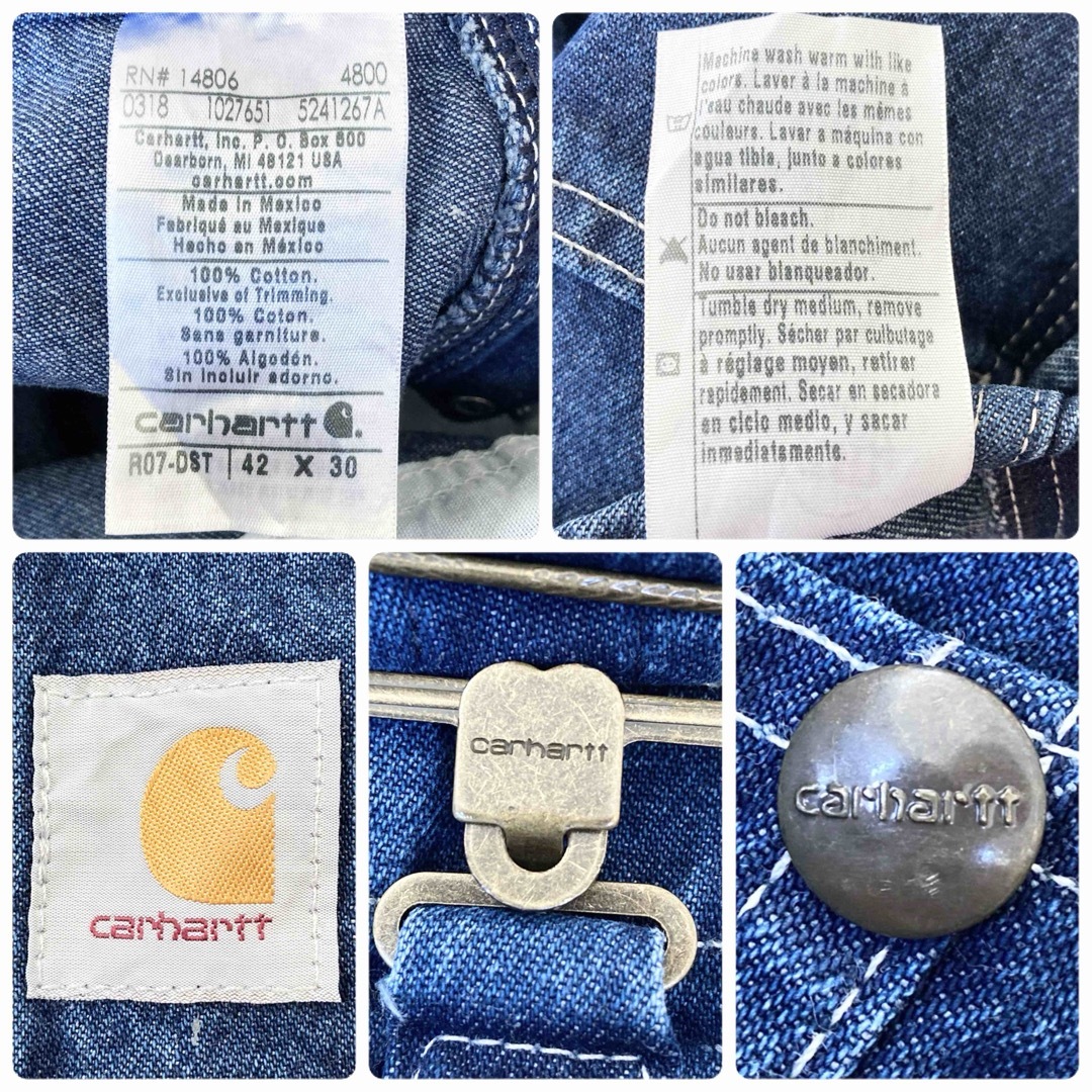 carhartt - IO56 大人気メキシコ製古着カーハートデニム地ワイド carhartt - IO56 大人気メキシコ製古着カーハートデニム地ワイド
