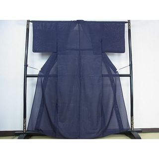 平和屋着物■夏物　色無地　露芝紋紗　紫色　逸品　DAAD9867wb(着物)