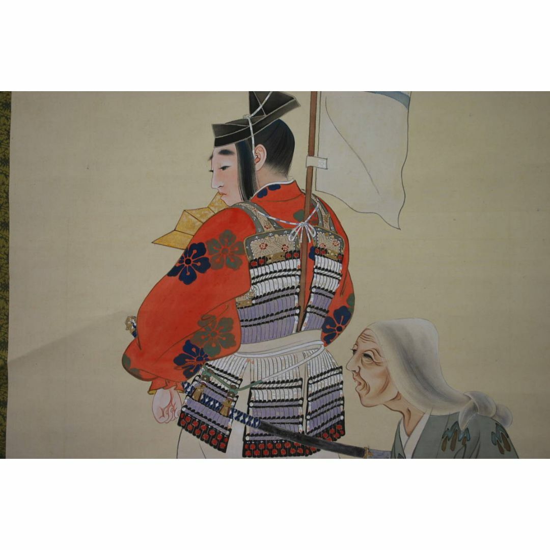 真作】芳郊/桃太郎図/掛軸☆宝船☆T-746 真作】芳郊/桃太郎図/掛軸☆宝船☆T-746