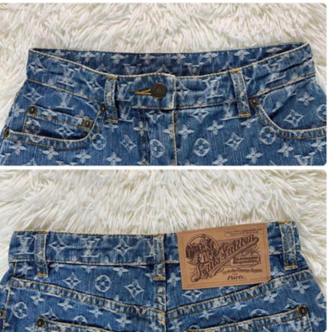 LOUIS VUITTON - 💕超美品💕LOUIS VUITTON💕デニム💕ハーフ LOUIS VUITTON - 💕超美品💕LOUIS VUITTON💕デニム💕ハーフ