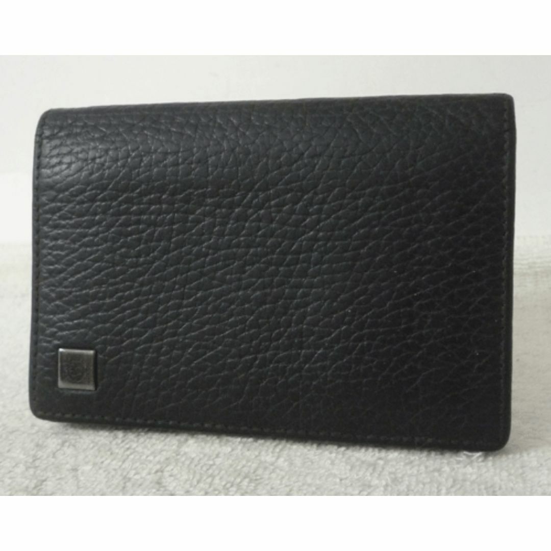 Dunhill - 美品　ダンヒル　レザー　ブラック　黒　定期入れ　名刺入れ　カードケース