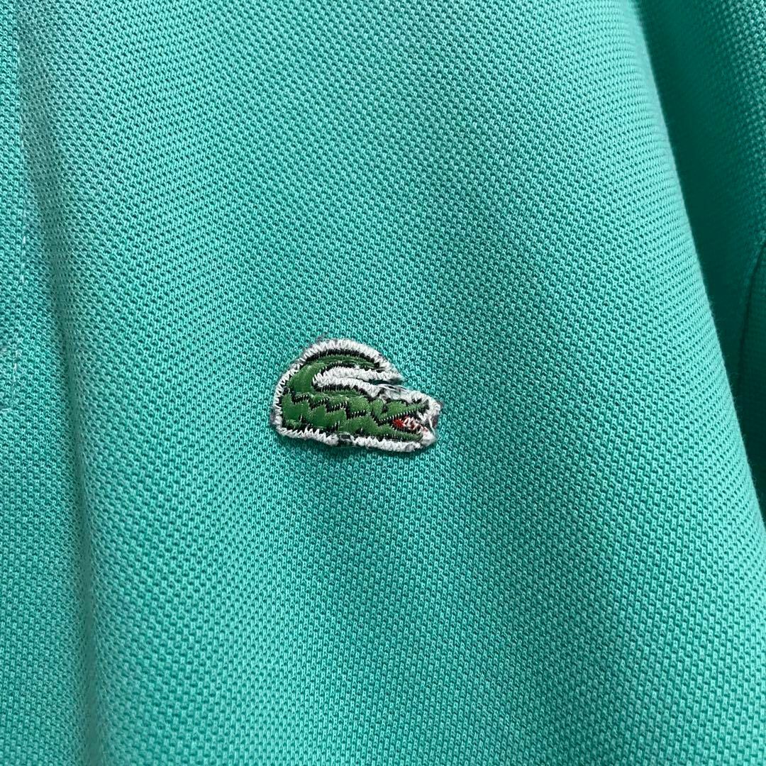 70s中期 CHEMISE LACOSTE フレラコ ポロシャツ青緑 ビンテージ 70s中期 CHEMISE LACOSTE フレラコ ポロシャツ青緑 ビンテージ