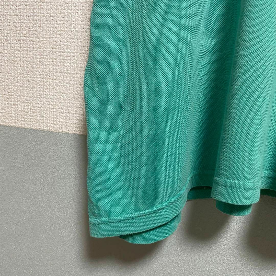70s中期 CHEMISE LACOSTE フレラコ ポロシャツ青緑 ビンテージ 70s中期 CHEMISE LACOSTE フレラコ ポロシャツ青緑 ビンテージ
