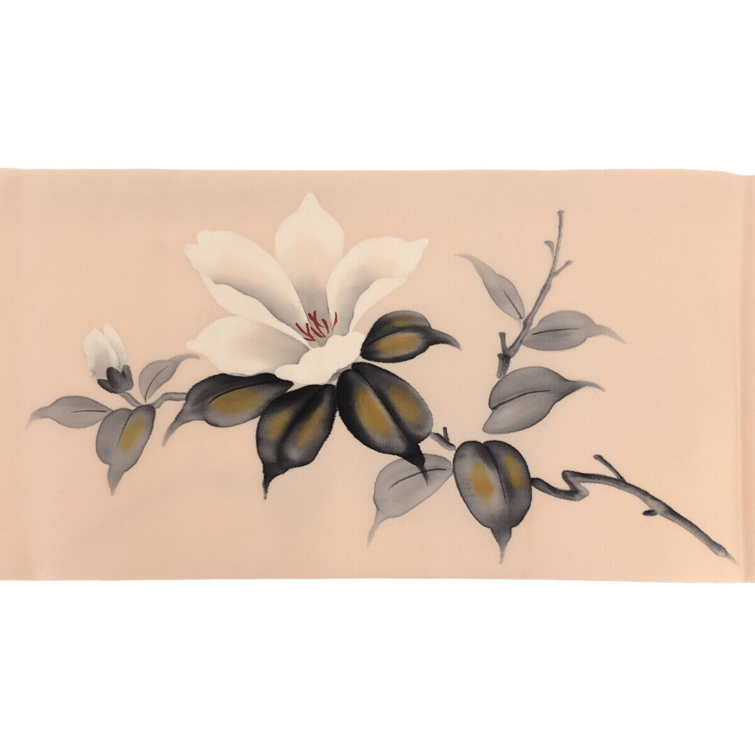 名古屋帯/塩瀬/美品/ピンク/作家物/落款/9108 名古屋帯/塩瀬/美品/ピンク/作家物/落款/9108