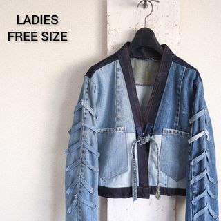 VINTAGE - 再構築 リメイク デニムジャケット ジージャン VINTAGE - 再構築 リメイク デニムジャケット ジージャン