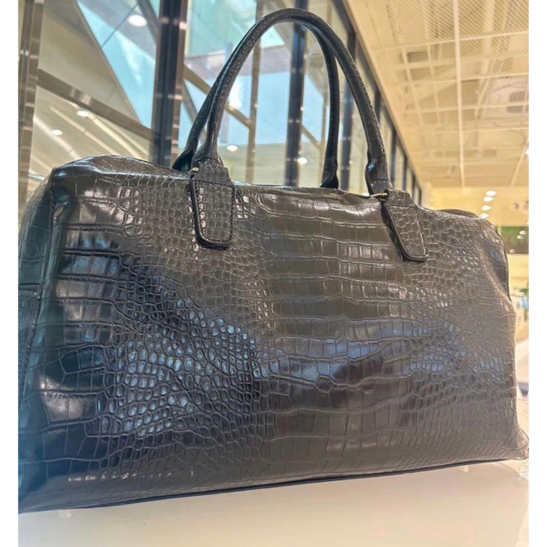 大人気商品🌟】高級クロコボストンバッグ メンズ レディース 大人気商品🌟】高級クロコボストンバッグ メンズ レディース