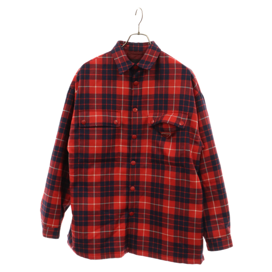 PRADA - PRADA プラダ 21AW Wool Blend Shirt ウールブレンド PRADA - PRADA プラダ 21AW Wool Blend Shirt ウールブレンド