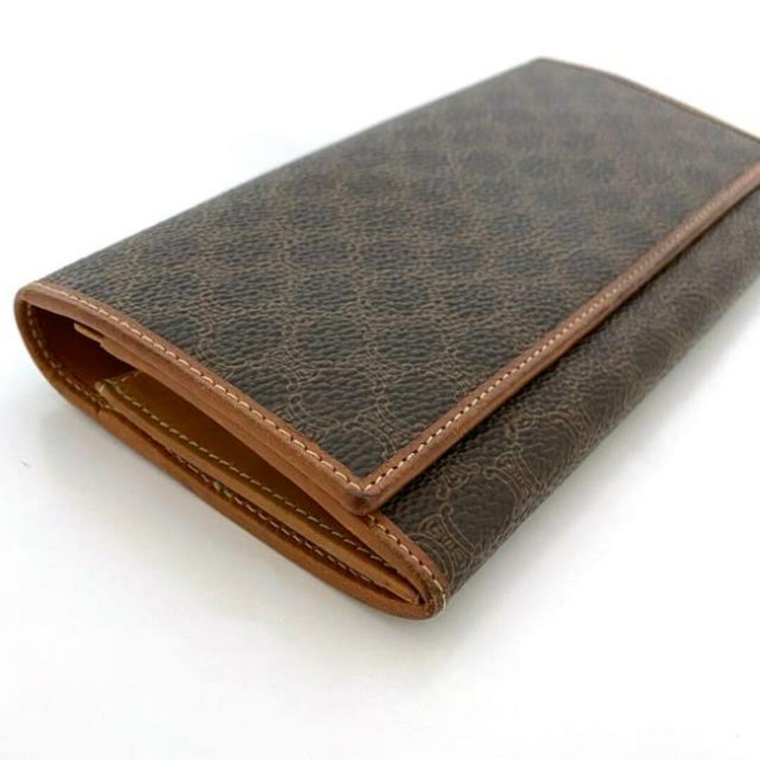 CELINE - セリーヌ 二つ折り 長財布 ブラウン マカダム 財布 PVC CELINE - セリーヌ 二つ折り 長財布 ブラウン マカダム 財布 PVC