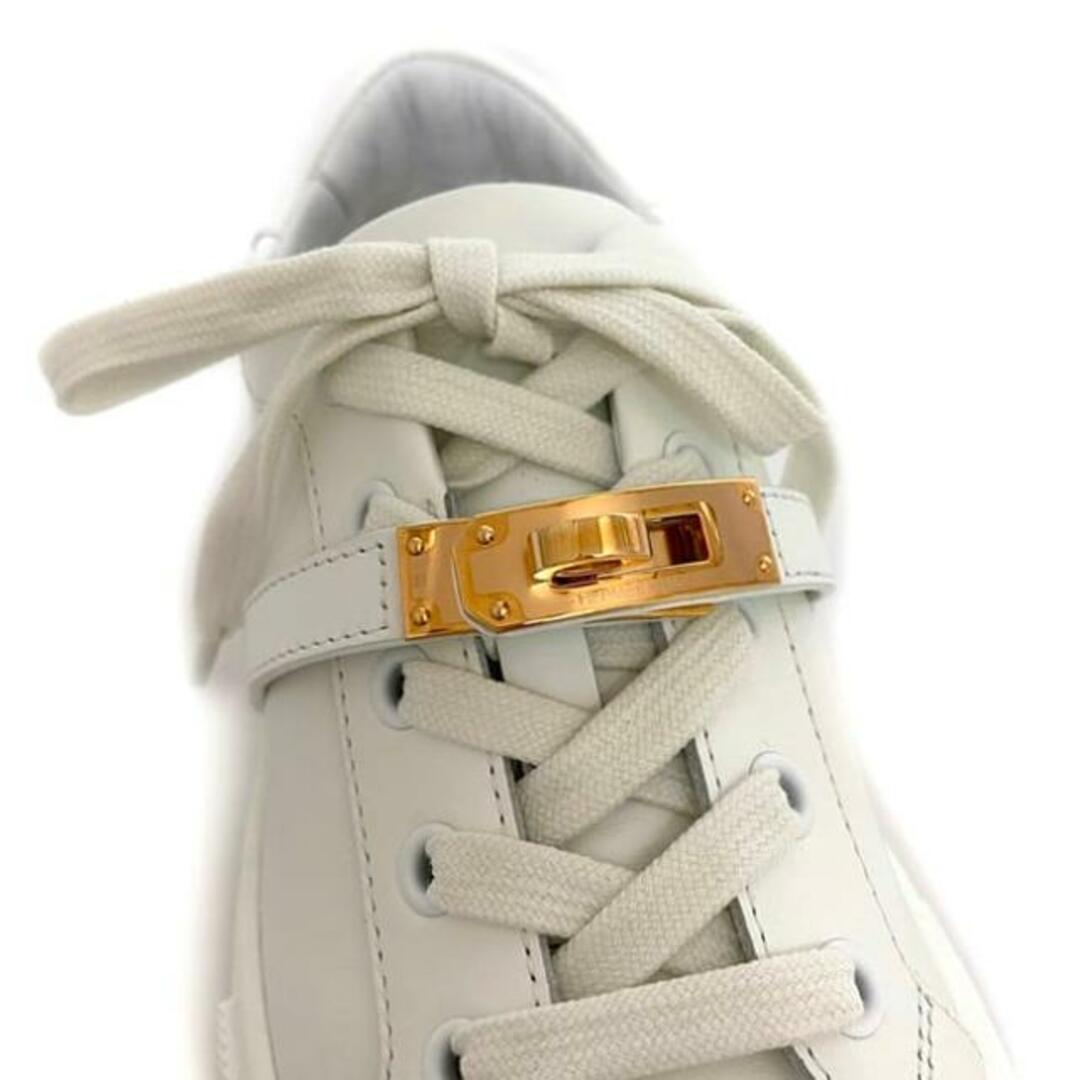 HERMES - エルメス デイ スニーカー ホワイト ケリー 未使用 美 HERMES - エルメス デイ スニーカー ホワイト ケリー 未使用 美
