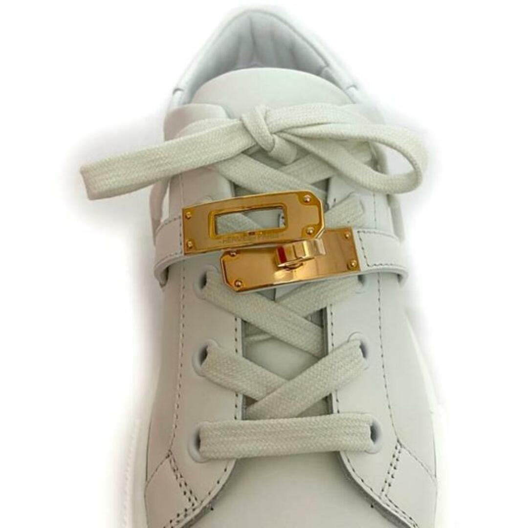 HERMES - エルメス デイ スニーカー ホワイト ケリー 未使用 美 HERMES - エルメス デイ スニーカー ホワイト ケリー 未使用 美