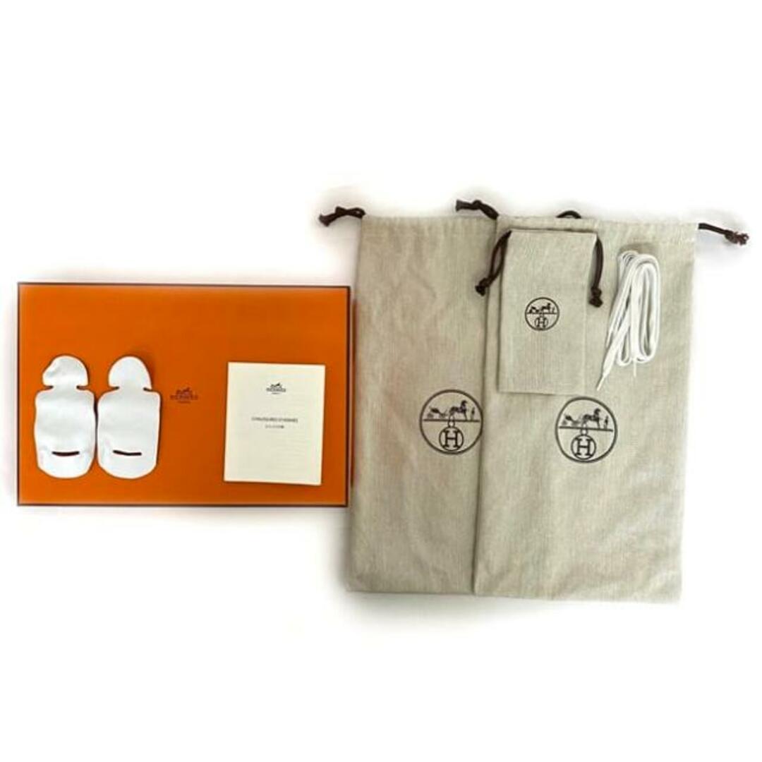 HERMES - エルメス デイ スニーカー ホワイト ケリー 未使用 美 HERMES - エルメス デイ スニーカー ホワイト ケリー 未使用 美