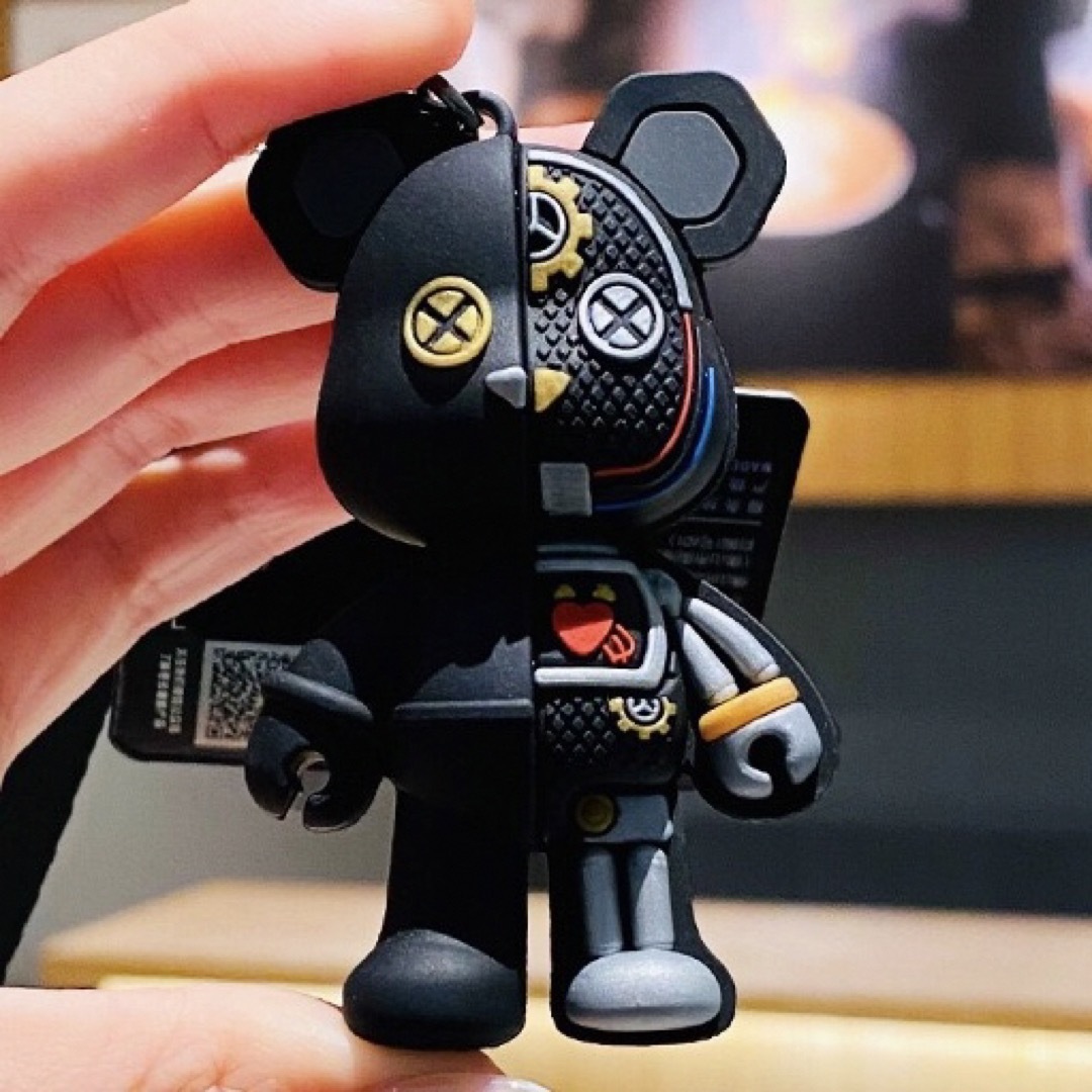 ベアブリックキーホルダー ロボット ストラップ付きキーリング ベアブリックキーホルダー ロボット ストラップ付きキーリング