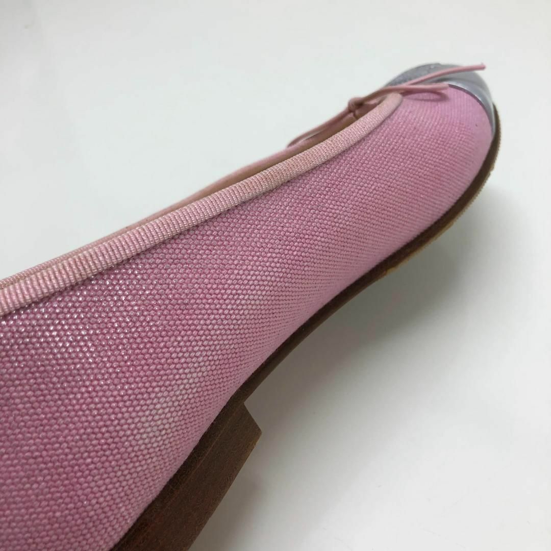CHANEL - ☆美品☆シャネル フラットパンプス キャンバス レザー CHANEL - ☆美品☆シャネル フラットパンプス キャンバス レザー