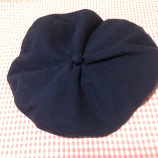 ネイビーベレー帽(ハンチング/ベレー帽)