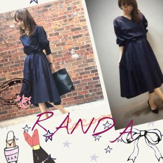 ランダ(RANDA)のRANDA ボリュームスリーブシャツワンピース(ロングワンピース/マキシワンピース)