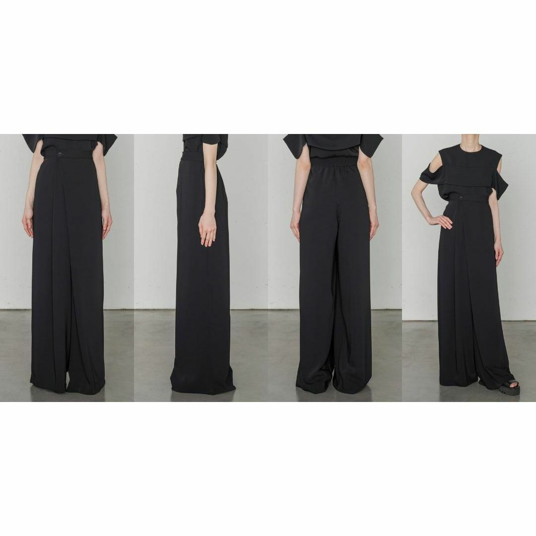 HYKE - 1 HYKE SATIN WIDE LEG PANTS サテンワイドレッグパンツ HYKE - 1 HYKE SATIN WIDE LEG PANTS サテンワイドレッグパンツ