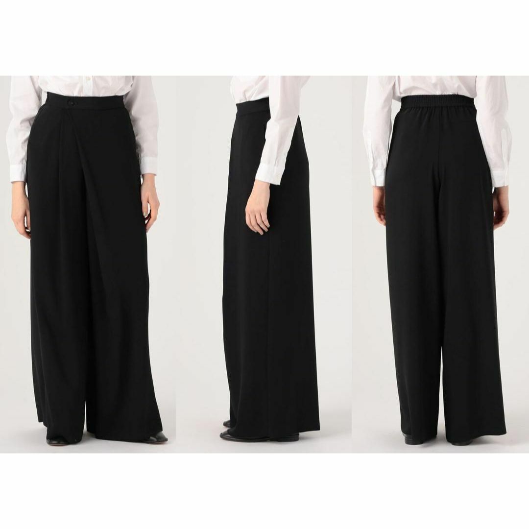 HYKE - 1 HYKE SATIN WIDE LEG PANTS サテンワイドレッグパンツ HYKE - 1 HYKE SATIN WIDE LEG PANTS サテンワイドレッグパンツ