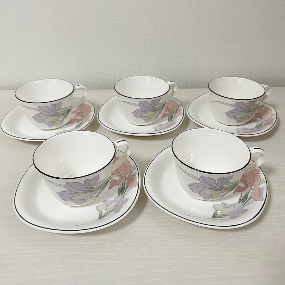 Noritake - ノリタケ NEW DECADE カップ&ソーサー 5客セットの Noritake - ノリタケ NEW DECADE カップ&ソーサー 5客セットの