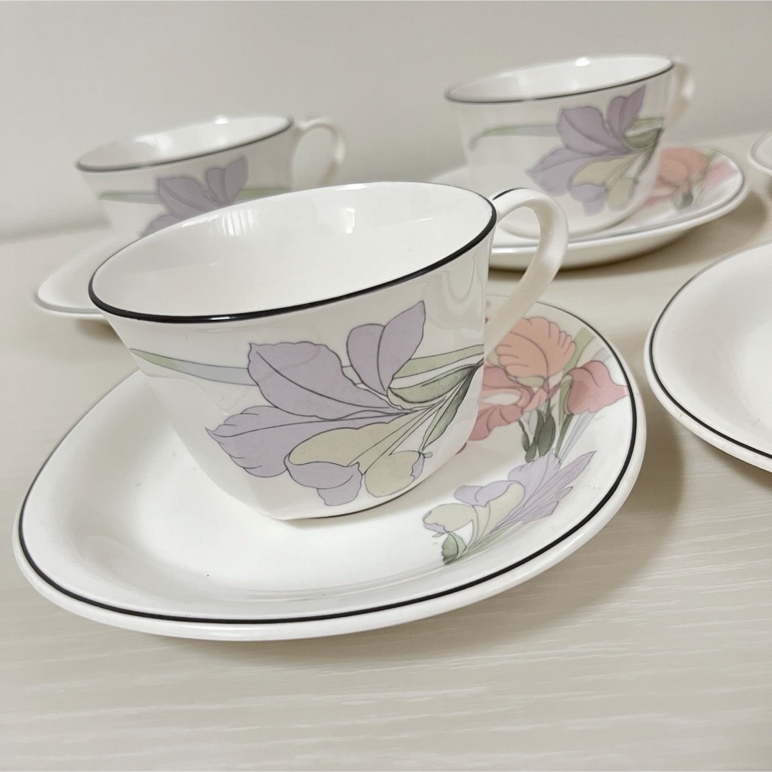 Noritake - ノリタケ NEW DECADE カップ&ソーサー 5客セットの Noritake - ノリタケ NEW DECADE カップ&ソーサー 5客セットの