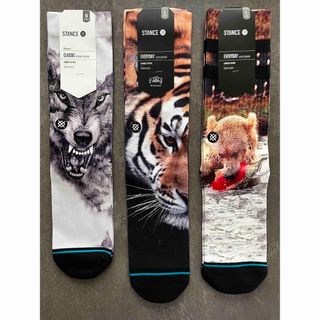 スタンス(STANCE)のスタンス　ソックス靴下STANCE ネーチャーシリーズ　虎×熊×狼柄　3足セット(ソックス)