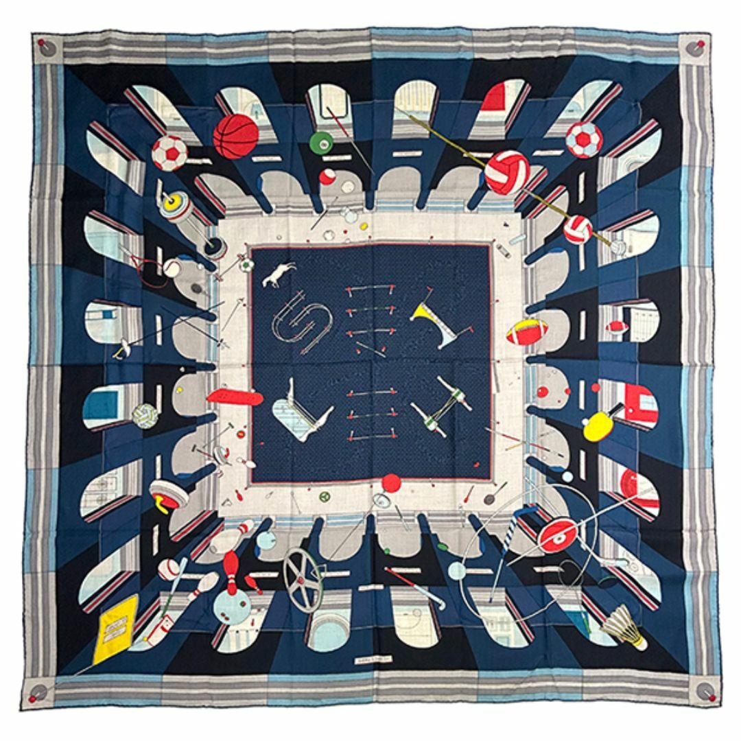 HERMES - エルメス カレH 140 カレ スカーフ ストール スポーツ HERMES - エルメス カレH 140 カレ スカーフ ストール スポーツ
