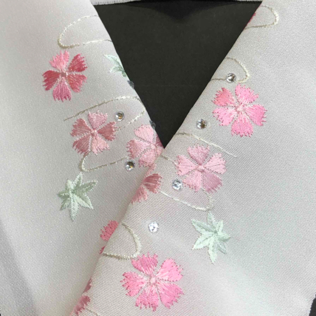 刺繍 でっかく 半衿/花柄 刺繍 でっかく 半衿/花柄
