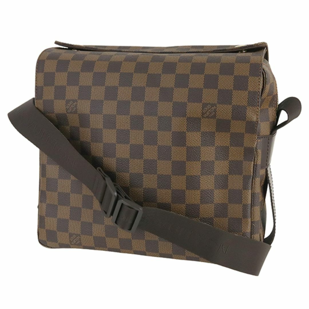 LOUIS VUITTON - ルイヴィトン ナヴィグリオ ショルダーバッグ メッセンジャーバッグ ダミエ キャンバス ブラウン ゴールド メンズ 新品同様 7027