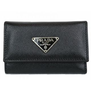 【2024正規激安】 現行・未使用級✨プラダ キーケース 6連 シルバー金具 RFID 黒 送り付け 小物